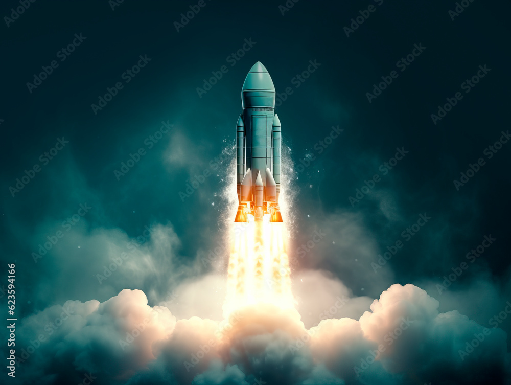 Aufkleber Startup and breakthrough concept. Generative AI