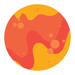 Isolated colored planet sketch icon Vector