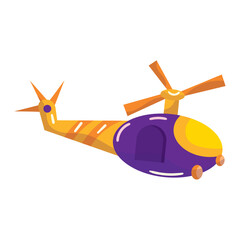 Isolated colored helicopter vehicle icon Vector
