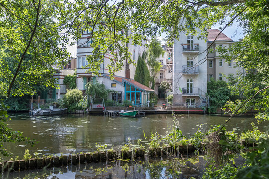  Living on the waterfront of the island Behnitz in Berlin, Germany