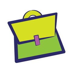 Obraz premium Isolated colored business suitcase sketch icon Vector