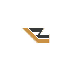 LZ, ZL, L AND Z Abstract initial monogram letter alphabet logo design - obrazy, fototapety, plakaty