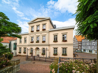 Fototapeta na wymiar Bad Wildunge, Hessen, Altstadt Rathaus