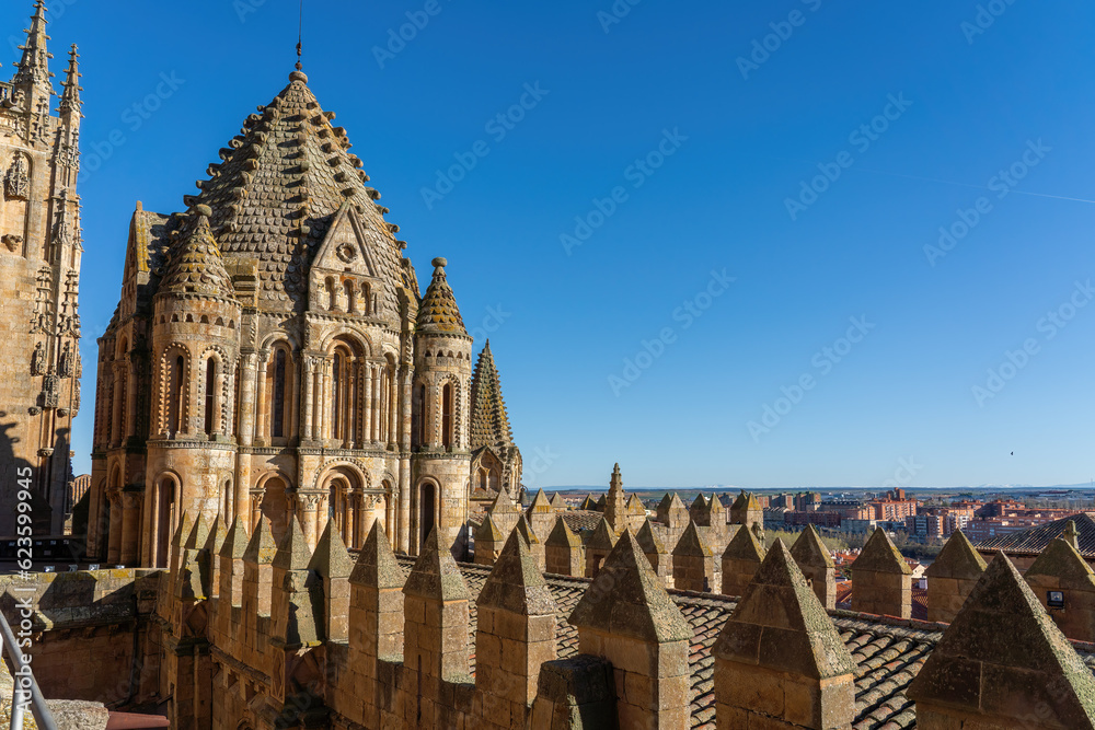 Wall mural Crossing tower (Torre del Galo) Salamanca Old Cathedral - Salamanca, Spain