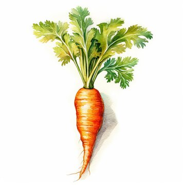 carrot, watercolor style Generative AI