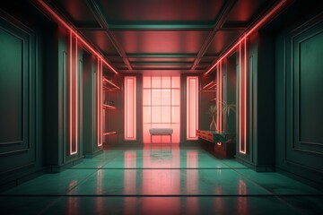 Captivating Interiors: Exploring the Architecture of Hallways, Rooms, and Entrances in Office Buildings, Hotels, and Hospitals, generative AI