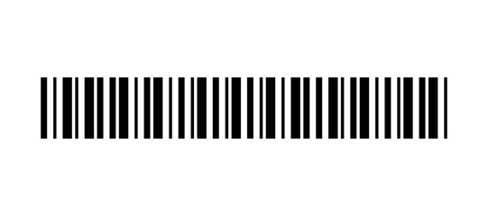 Vector long barcode illustration. - obrazy, fototapety, plakaty