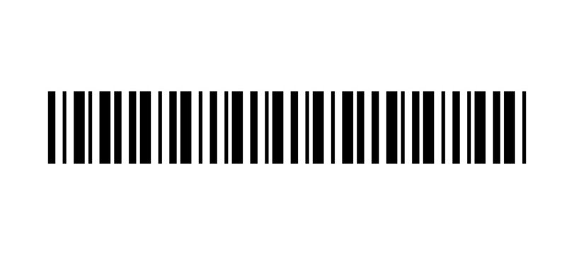 Vector long barcode illustration.