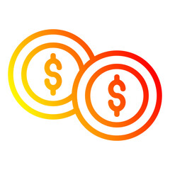 coins dollar icon
