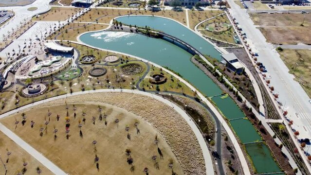 Aerial view of the Scissortail Park