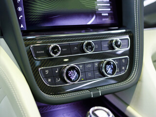 Obraz premium multimedia touchscreen with ambient lighting in a modern stylish SUV