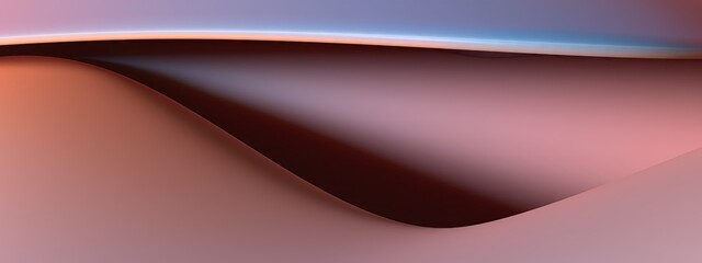 Gentle and graceful Bezier is a fluid curve control Teal and Orange Abstract, Elegant and Modern 3D Rendering image