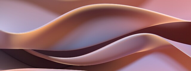 Gentle and graceful curves are beautiful curve deformation Teal and orange abstract, elegant and modern 3D rendering image