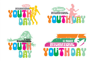 International youth day vector illustration