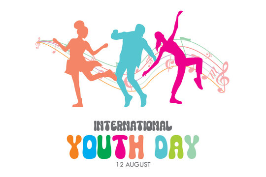 International youth day vector illustration