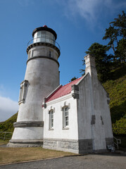 Fototapeta na wymiar Oregon Lighthouses on the Pacific Coast, America, USA.