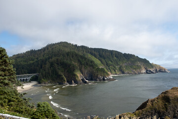 Oregon Lighthouses on the Pacific Coast, America, USA.