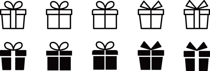 プレゼントアイコンのセット