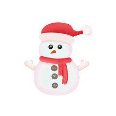 snowman isolated on white