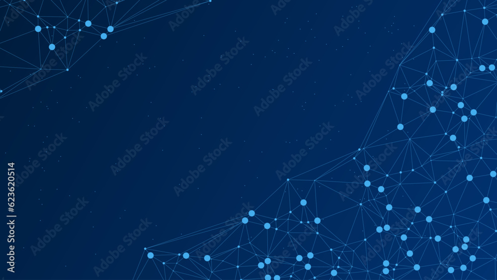 Aufkleber abstract lines and dots connection background