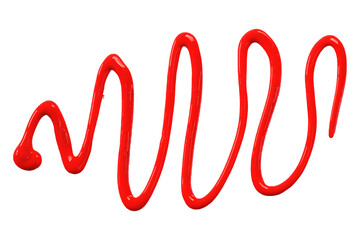 red watercolor drops zigzag isolated on transparent background