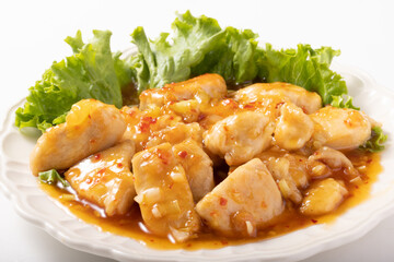 鶏肉のチリソース煮