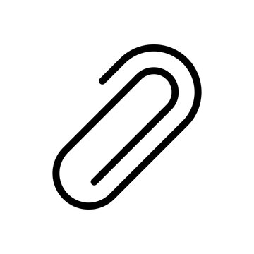 paper clip line icon illustration vector graphic. Simple element illustration vector graphic, suitable for app, websites, and presentations isolated on white background