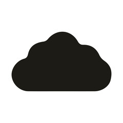 black cloud single icon 