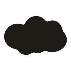 black cloud single icon 