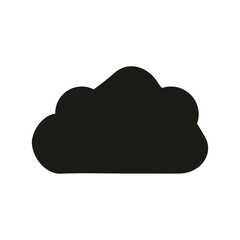 black cloud single icon 