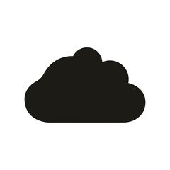 black cloud single icon 