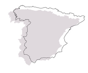 Spain map with 3d color map.	