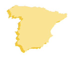 Spain map with 3d color map.	