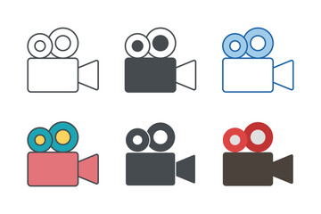 Video Camera Icon symbol template for graphic and web design collection logo vector illustration