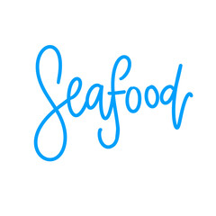 Fototapeta premium Seafood text 