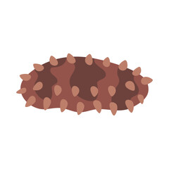 マナマコ。フラットなベクターイラスト。
Japanese common sea cucumber. Flat designed vector illustration.