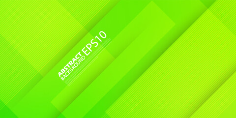 Abstract green papercut background template vector with shiny lines and shadow. Green overlap background with simple pattern design. Eps10 vector