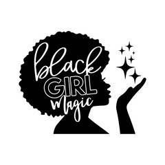 Black Girl Magic Svg, Black Woman Svg, Boss Lady Svg, Black Lives Matter, Afro Lady Woman, Diva, Vinyl, Tshirt, Cut File Cricut, Silhouette, Svg Files for Cricut