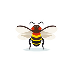 simple robot bee wild animal logo vector illustration template design