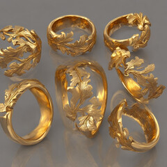 golden wedding rings generated by AI tool