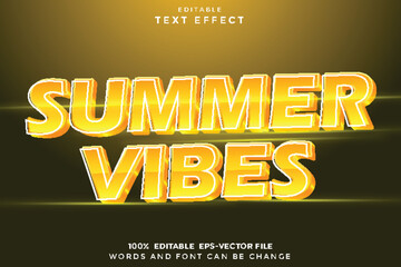 Summer Vibes Editable Text Effect 3D Modern Style
