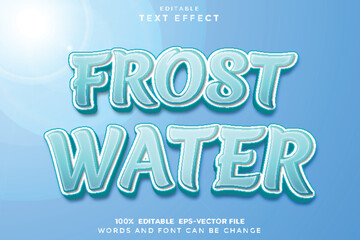 Frost Water Editable Text Effect 3D Cartoon Style