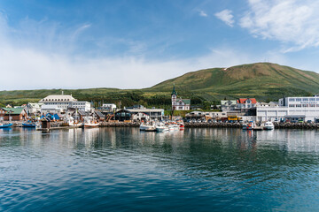 Fototapeta na wymiar Seaside village of Húsavík in Iceland