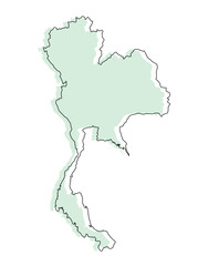 Thailand map, THai map 3d color map
