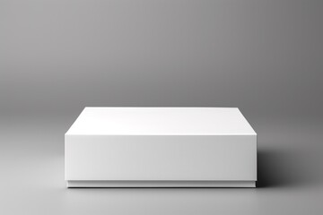 Clean and Minimalistic White Blank Box Packaging Mockup Created with Generative AI