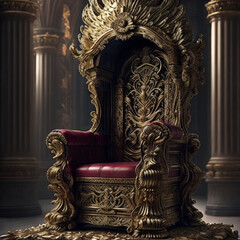 antique armchair with ornaments generated by AI tool