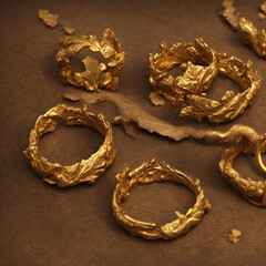 golden rings manufacturing generated by AI tool 