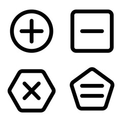 Obraz premium maths line icon