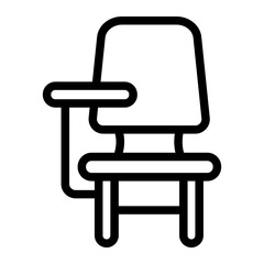 Fototapeta premium desk chair line icon
