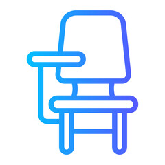 desk chair gradient icon